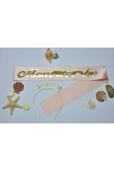 Larenya Mom To Be Sash and Crown & Birthday Party & Mother Sash and Crown & Baby Shower Set