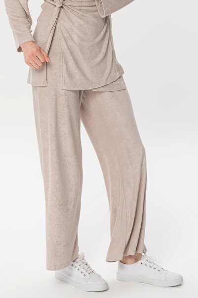Re-clo بنطلون يوجا ناعم وقابل للتعديل مع تفاصيل من قماش تيري