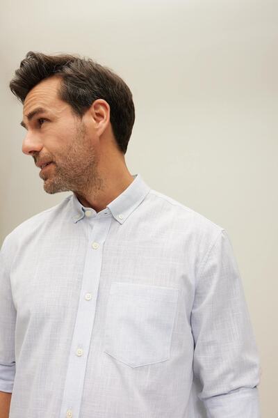 DeFacto Комір з довгим рукавом Сорочка Regular Fit Сорочка Комір з довгим рукавом Сорочка