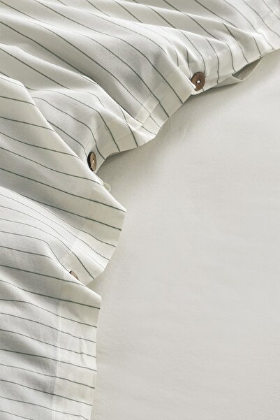 Berolige Easy Refine Green Double Washed Yarn Paint Duvet Cover Set