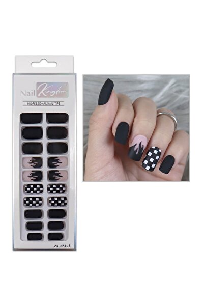 Nail Master 24'lü Desenli Takma Tırnak Seti Zararsız Yapıştırıcı