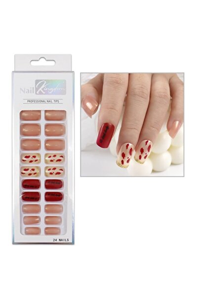 Nail Master 24'lü Desenli Takma Tırnak Seti Zararsız Yapıştırıcı
