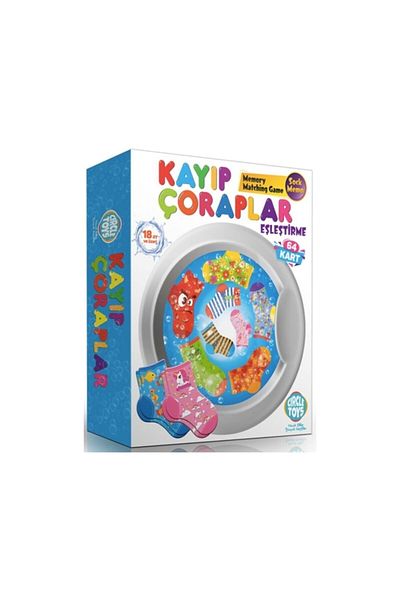 Azur Yayıncılık Bee Smart 2 Years Old Visual and Auditory Attention Strengthening Set - Circle Toys Loss Socks Matching