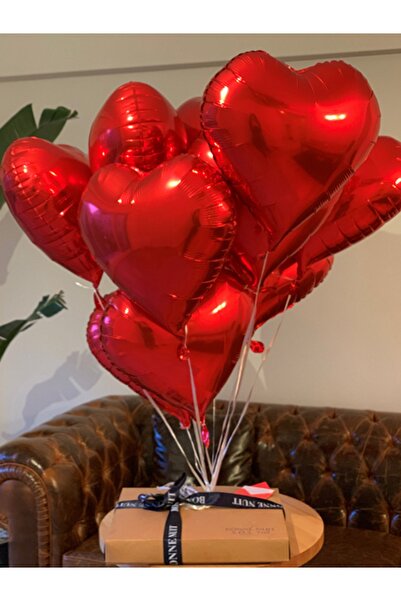 Genel Markalar 60 Cm Kırmızı Renk Folyo Kalp Balon 5 Adet