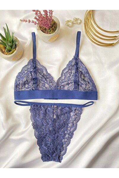 lucifer underwear Kadın Dantelli Sütyen Külot Takımı - İç Çamaşırı Takımları