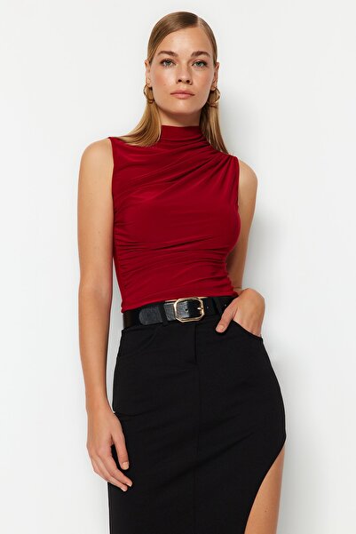 Trendyol Collection Piros kötött blúz TWOSS23BZ01009