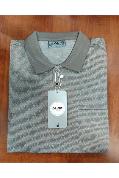 ALGE DAYBOGLU BATTAL SIZE POCKET POLO NECK MEN'S T-SHIRT