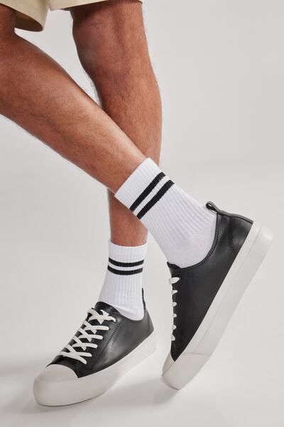 AC&Co / Altınyıldız Classics Pánské černé šněrovací flexibilní pohodlné tenisky bez vzoru podrážky