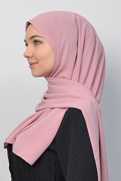 Altobeh Medina Silk Straight Hijab Shawl-Powder