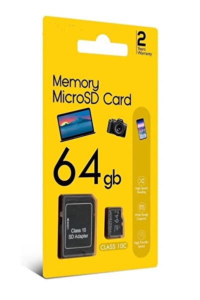 JUNGLEE CLASS 10C 64GB MİKROSD HAFIZA KARTI ADAPTÖRLÜ TFCARD HİGH TRANSFER SPEED READİNG YÜKSEK HIZLI