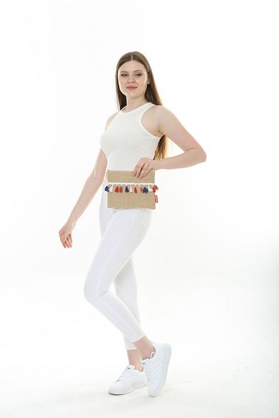 Serkan Çanta Bez Çanta Atölyesi Jute Clutch Cloth Bag