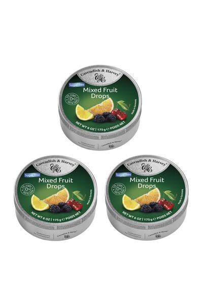 Cavendish & Harvey - 3 عبوات خالية من السكر بنكهة الفاكهة المختلطة 175 جرام -...
