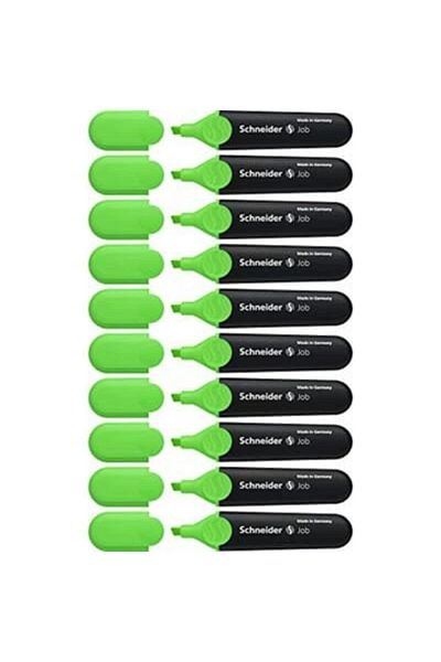 SCHNEIDER Job Green Highlighter (10 Piece Pack)