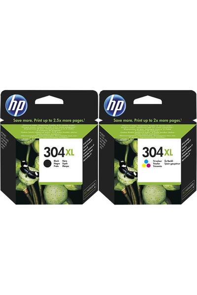 HP 304XL N9K08AE Siyah / N9K05AE Renkli Avantaj Paket / Deskjet 3720 3730