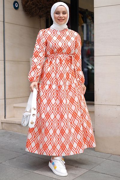 Gizce Lille Orange Dress