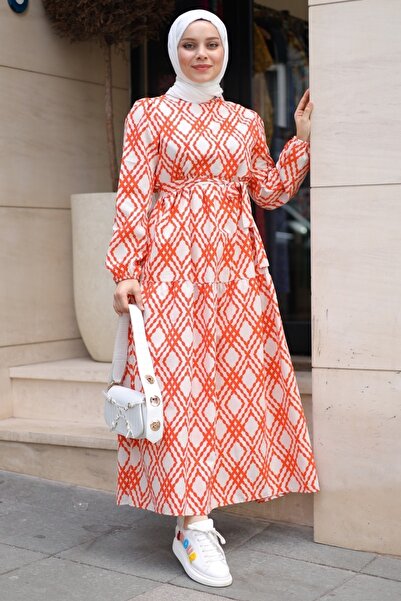 Gizce Lille Orange Dress