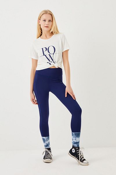 ENNA MODA Îmbrăcăminte sportivă fără cusături (fără cusături) Colanți sport cu buzunare și tricou combinat cu slogan pentru yoga și pilates Set de 2