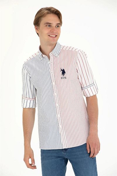 U.S. Polo Assn. Pánská tmavě modrá košile s dlouhým rukávem