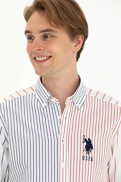 U.S. Polo Assn. Pánská tmavě modrá košile s dlouhým rukávem