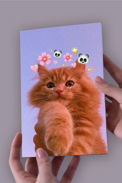 Namgo Caiet necăptusit A5 Cat Emoji Love (50 coli)