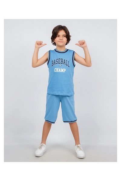 Harika KIDS Αμάνικο μπέιζμπολ για αγόρι με στάμπα Basic Capri κοστούμι 6-9 ετών