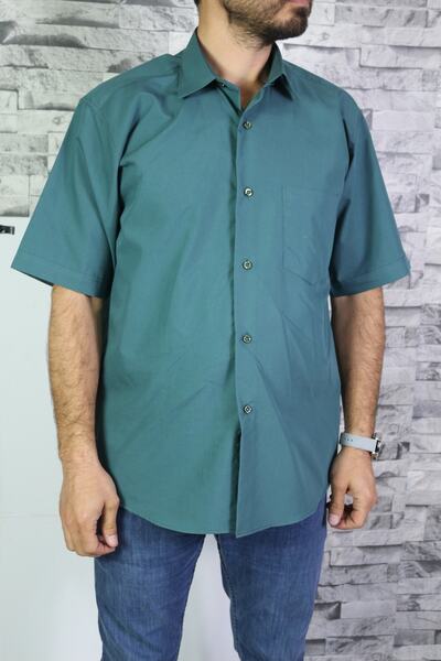 Bilgiçler men's green slim fit shirt