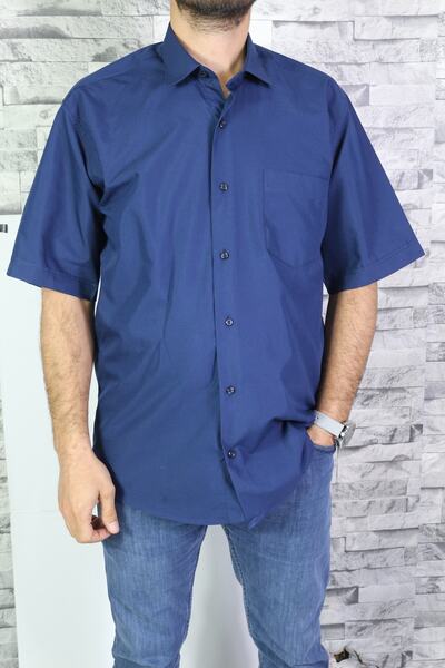 Bilgiçler men's navy blue slim fit shirt