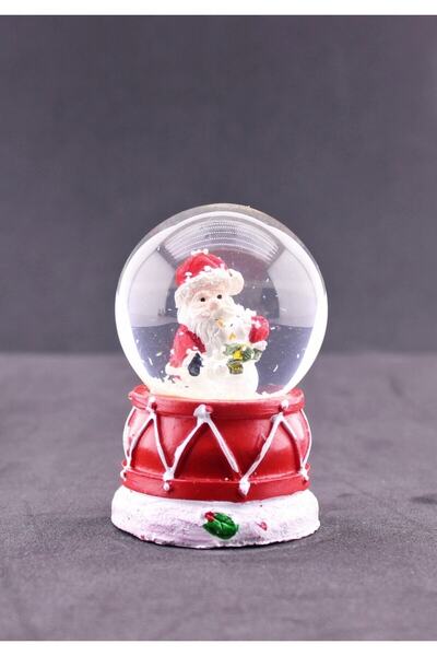 HediyeFilesi Noel Baba ve Kardan Adam Temalı Mini Boy Işıklı Yılbaşı Kar Küre...