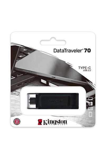 Kingston ذاكرة فلاش Dt70 256 جيجا بايت USB-C 3.2 الجيل 1 من النوع C
