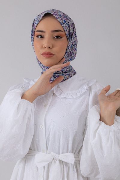 Silk Home Μαλακό βαμβακερό κασκόλ με μοτίβο γαρύφαλλου