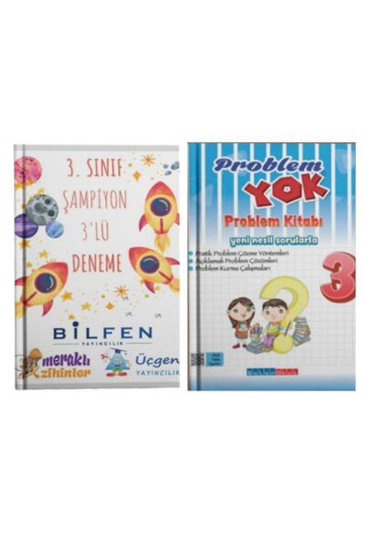 Salan Yayınları 3. Sınıf Problem Yok Kitabı + Meraklı Üçgen Bilfen 3lü Şampiy...