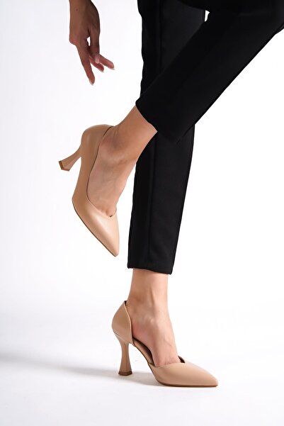 Modabuymus Yeva Pantofi cu toc tip calice, colorate nud