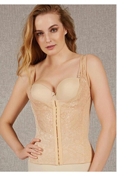 Anıl Lingerie Women's Skin Recovery Plus Size Slimming Hooked Vest Corset B New Season