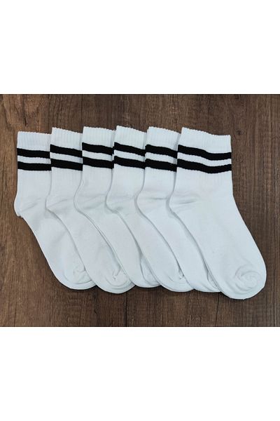 Leement socks Men's 6-Piece Mid-Head Sports Socks Economical College