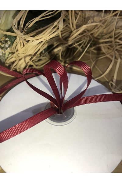 Deniz Party Store Κορδέλα Grosgrain Μπορντό 6 mm (50 Yards) 45 Μέτρα