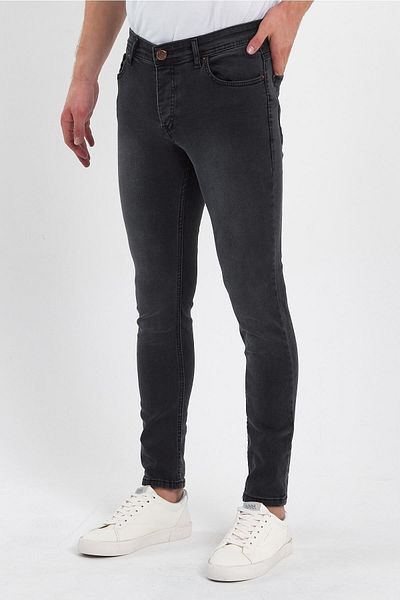 FİHA Ανδρικό Skinny Jeans με Κουμπιά - Anthracite/ GÖLÜK-8940