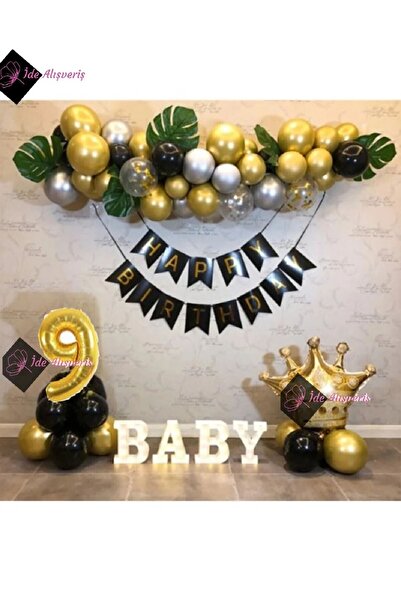 Bkmc 9 Year Old Happy Birthday - King Crown Birthday Set