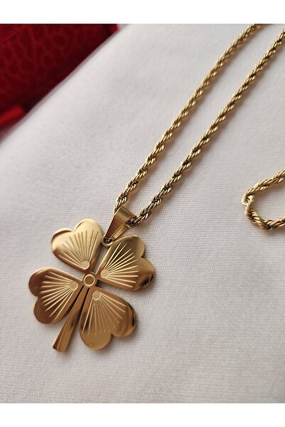 ZÜLİSCH YONCA ÇELİK KOLYE GOLD UZUN ZİNÇİR