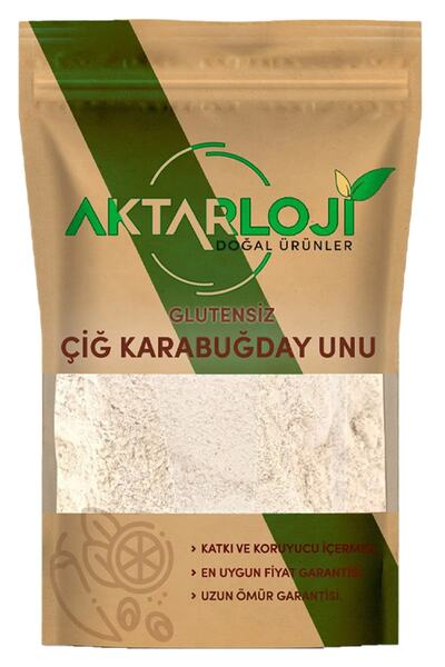 aktarloji Glutensiz Karabuğday Ekmeği Seti  250 gr Çiğ Karabuğday Unu 25 gr Karnıyarık Tohumu Tozu