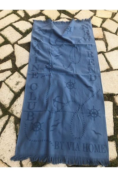 Romans Beach Towel Jacquard 70x140 cm Blue