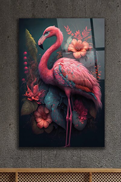 ACRES Flamingo Cam Tablo - Ev Ve Duvar Dekorasyonu Tablo
