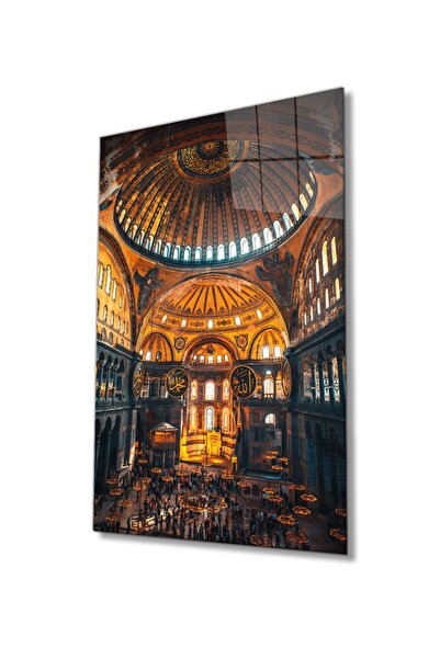 Rosyvien Ayasofya Camii Motif Dini İslami Cam Tablo, Müslüman Ev Ve Ofis Duva...