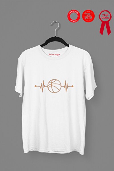 Advantage Μπλουζάκι με στάμπα Unisex Basketball (Η ζωή είναι καλύτερη).