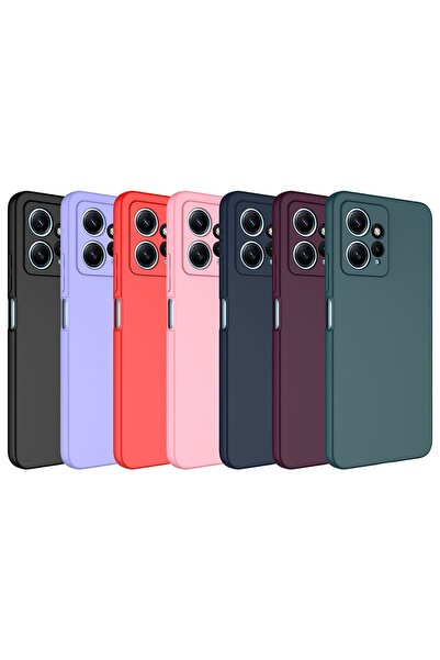 Fibaks Redmi Note 12 Kılıf Kamera Çıkıntılı Içi Kadife Lansman Yumuşak Dokulu Silikon Kapak