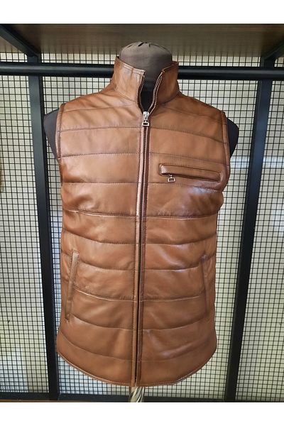ArdaStilDeri Genuine Leather Inflatable Vest