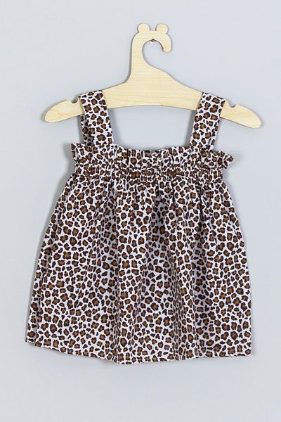 ADABEBEK Leopard Patterned Strappy Dress