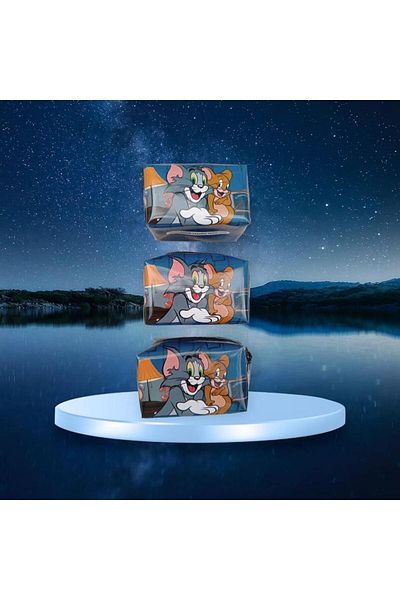 DZC KUZENLER AVM Tom And Jerry GABLE COIN WALLET SET OF 3 CHILDREN'S bag with zipper