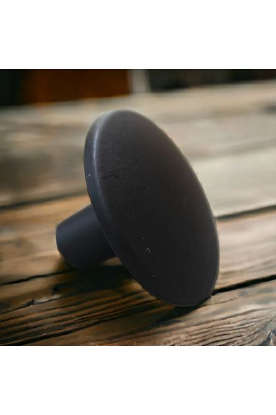 Dizaynhouse Mâner mare cu buton negru Mâner cu buton negru cu diametrul de 35 mm pentru dulap și sertar