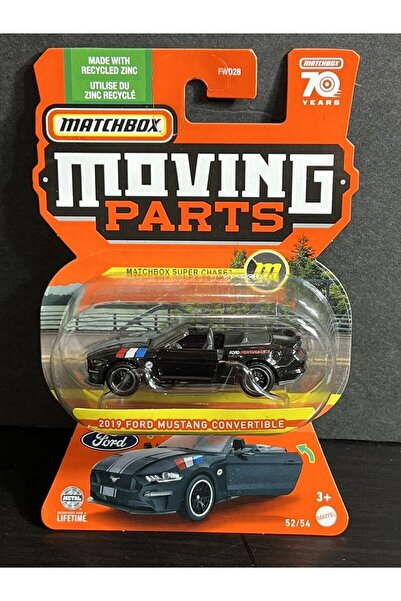 Matchbox 2019 Ford Mustang Convertible Moving Parts 70 Years 52/54 Açılır Parçalar Metal Araba FWD28