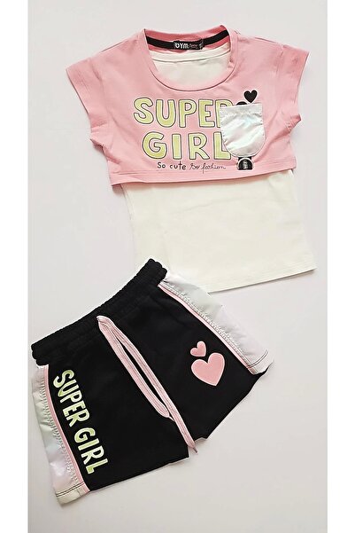 BYM ДЕТСКИ КОМПЛЕКТ КЪСИ ПАНТАЛОНИ ЗА МОМИЧЕ